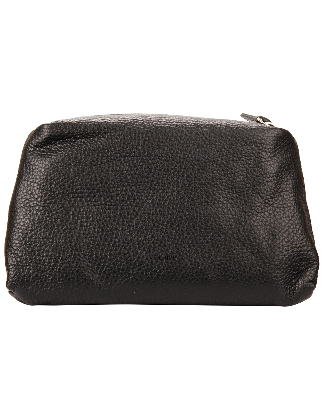 意大利沙芬旅行化妆包黑色真皮