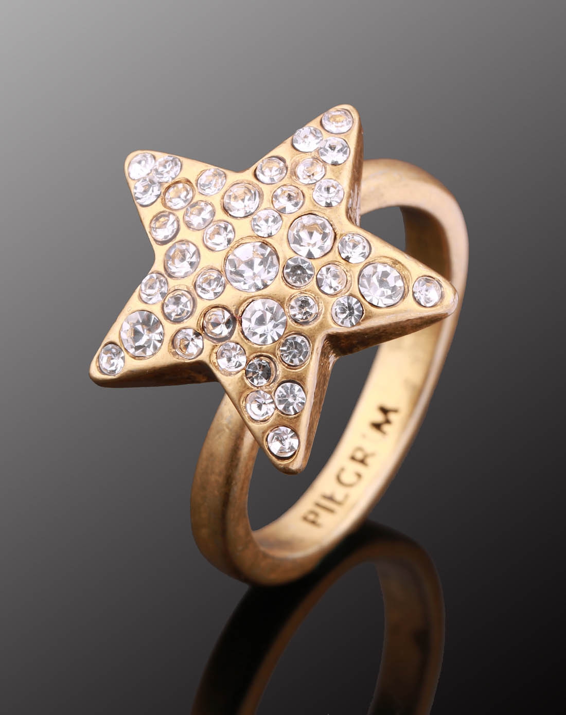 经典金色五角星戒指