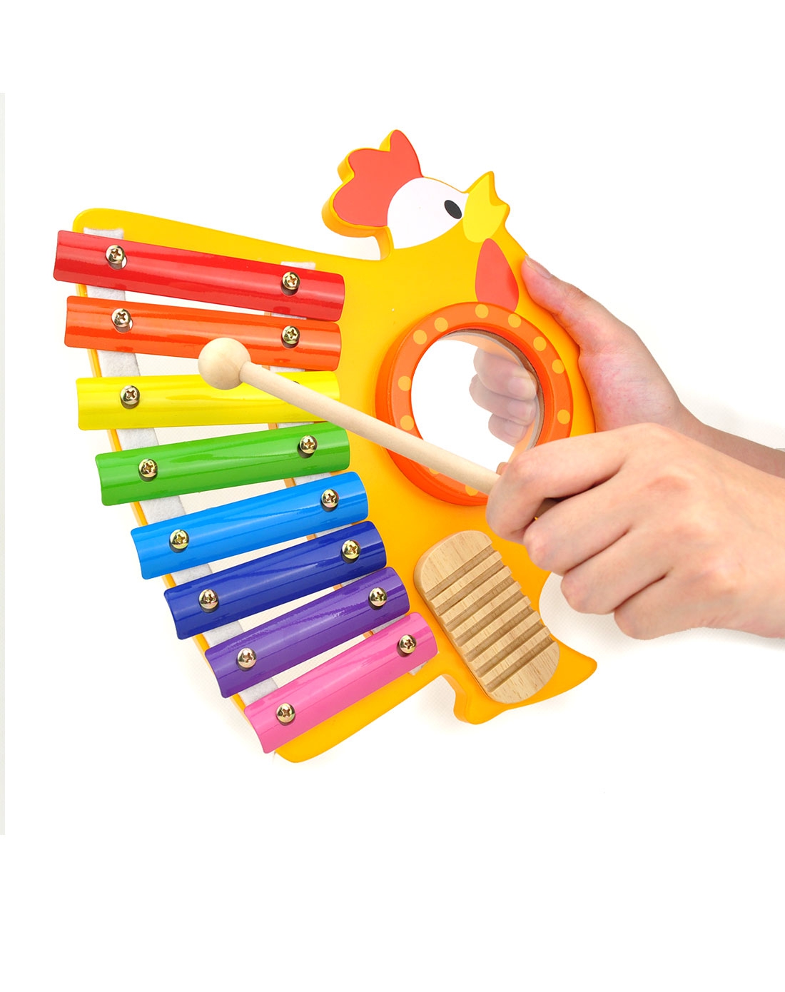 特宝儿奥尔夫音乐教具七彩公鸡敲琴台