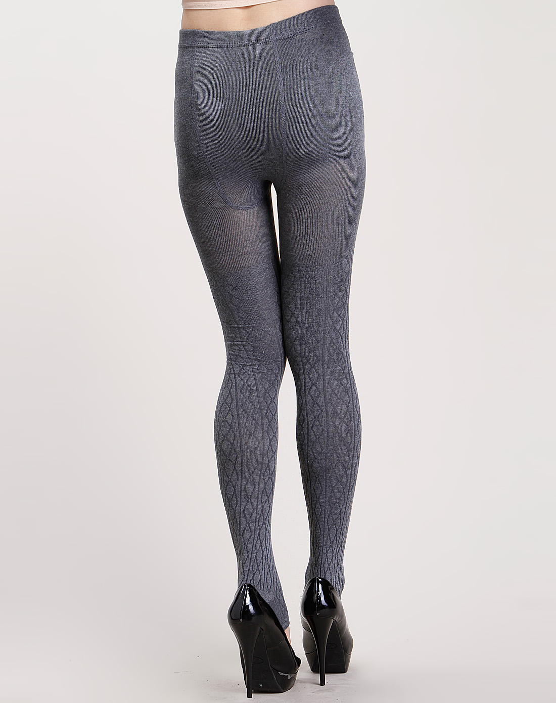 锦裕jinyu女款灰色菱形时尚踩脚裤