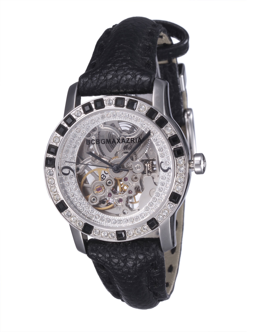 黑色时尚镂空自动机械手表