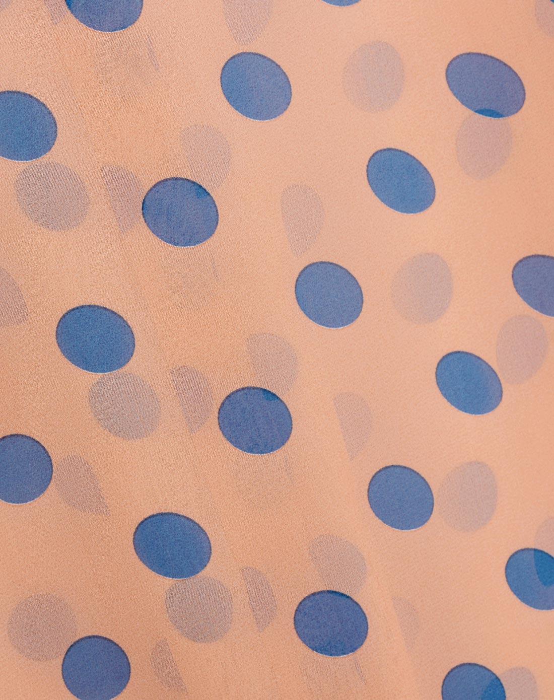 粉色短袖波点系带翻领雪纺衫