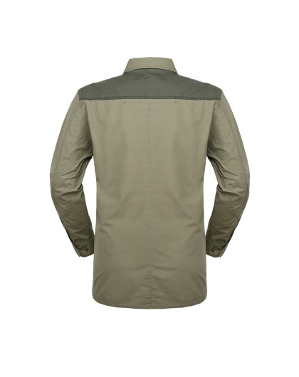 浅军色男款休闲长袖衬衫