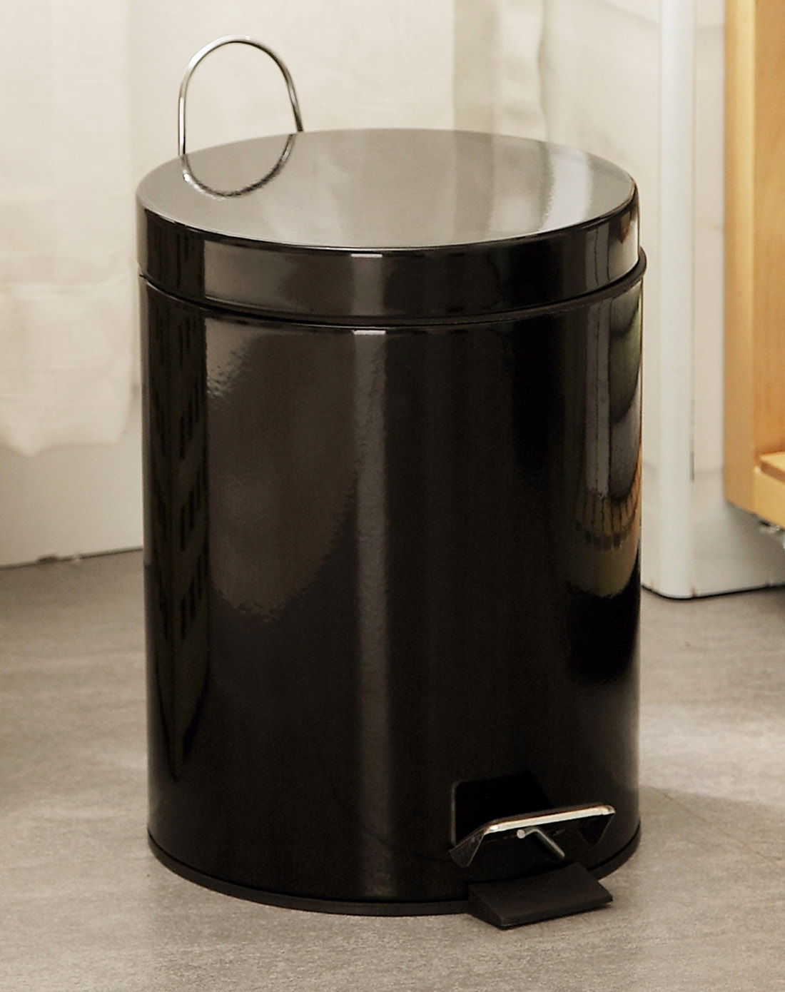 5升黑色烤漆垃圾桶耐脏特别版