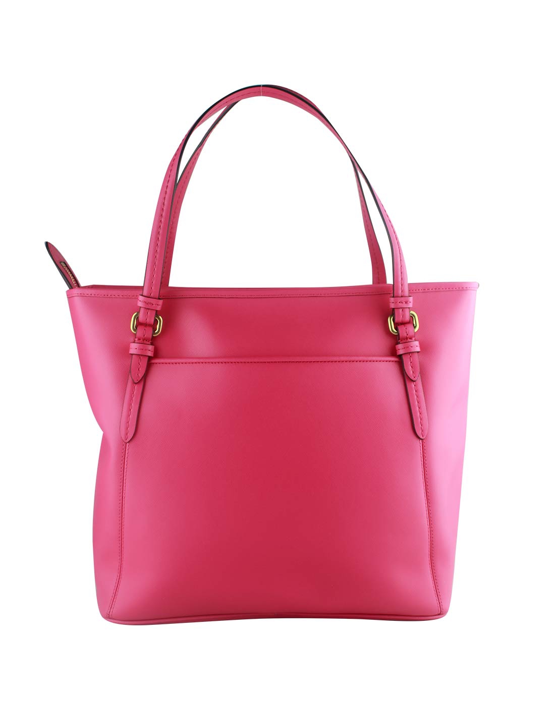 女款桃红色真皮手提包