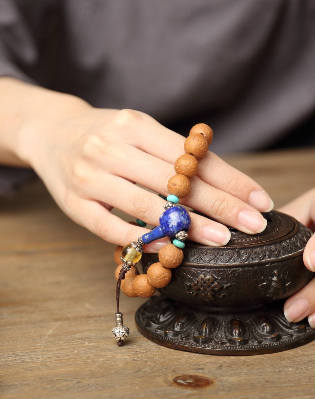 感-藏式天然凤眼菩提手串
