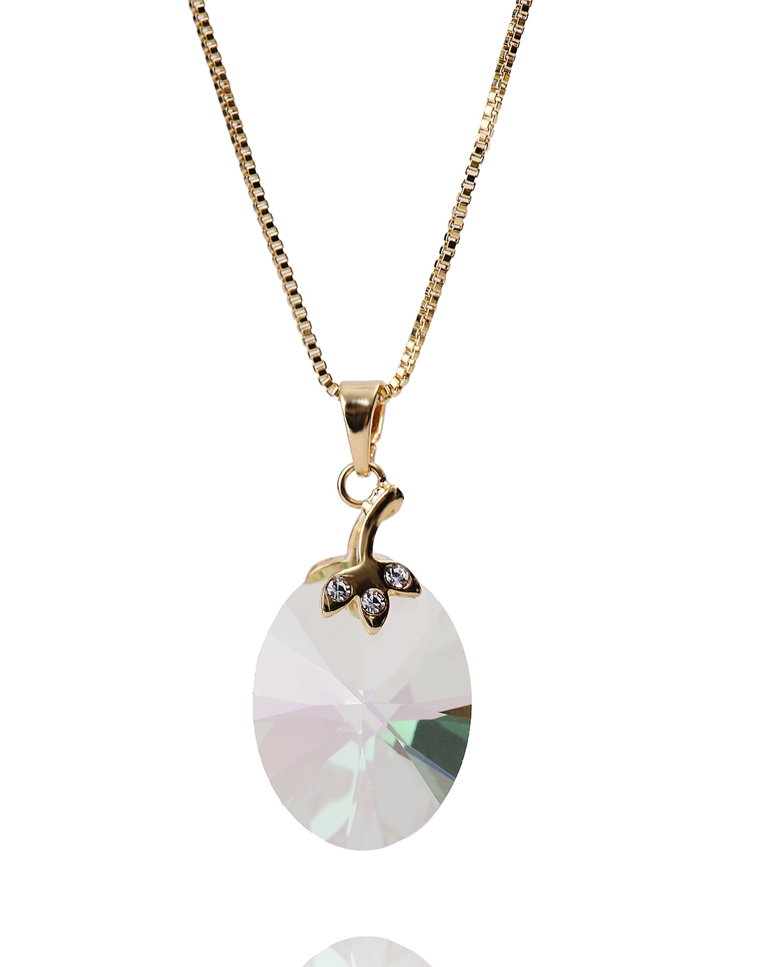 新光饰品专场-黄色水晶吊坠项链