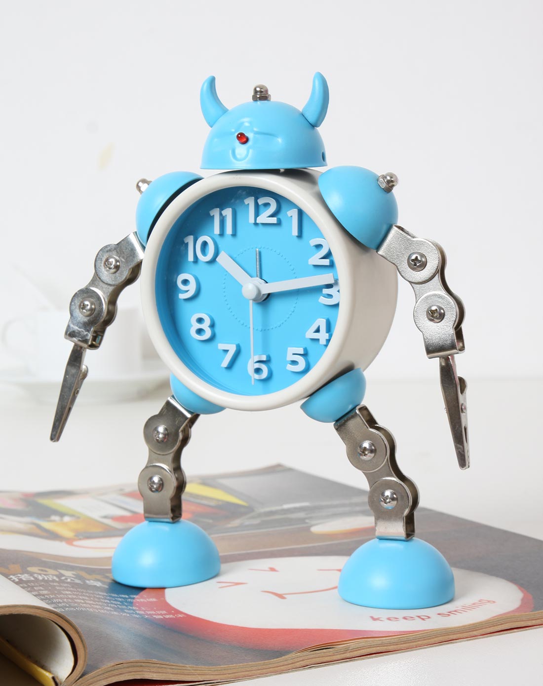 手工机器人闹钟-蓝色