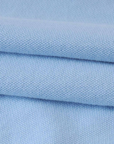 生活无限 男款粉蓝色全棉休闲反领短袖t恤