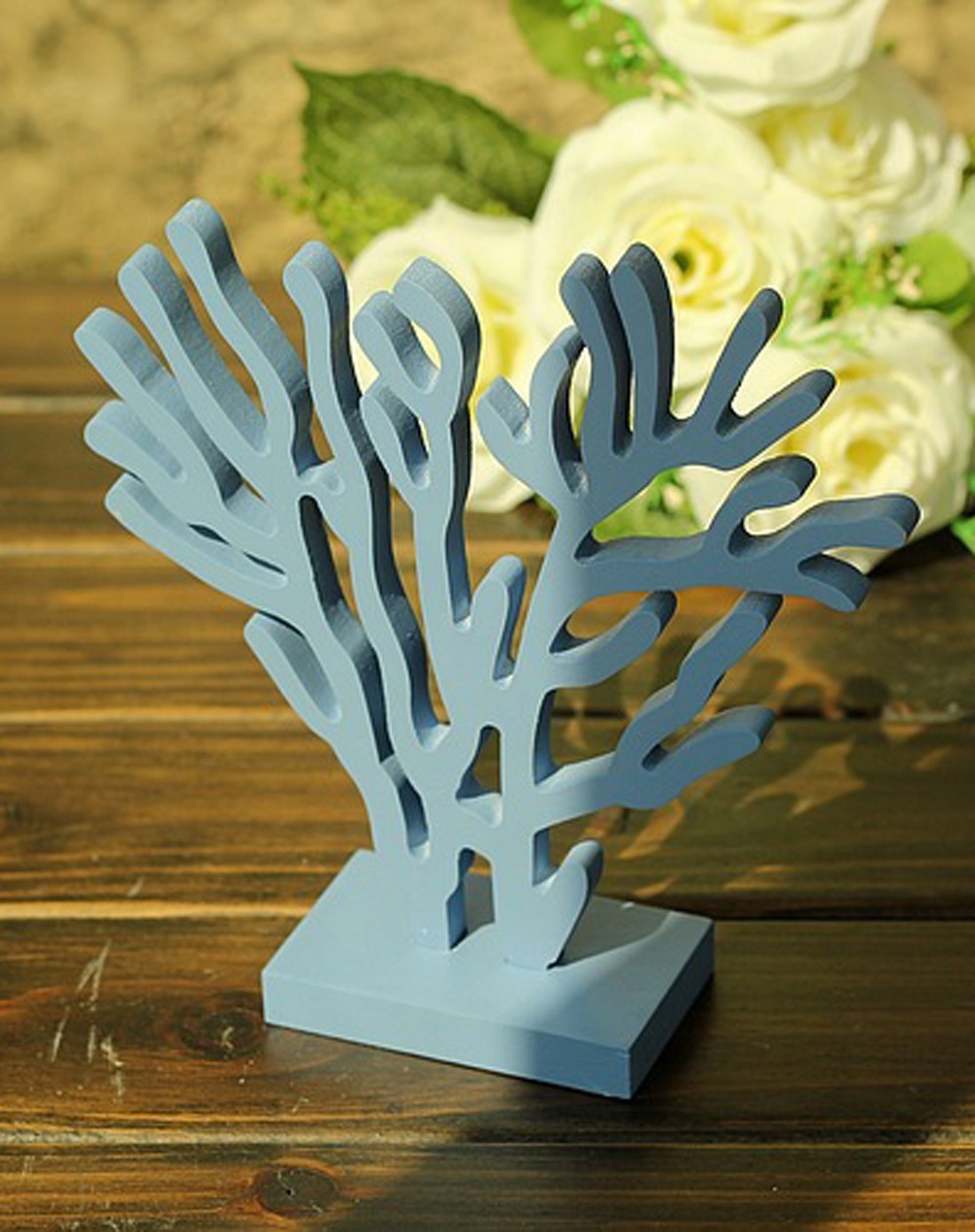 地中海风格珊瑚海三件套摆件(蓝色)