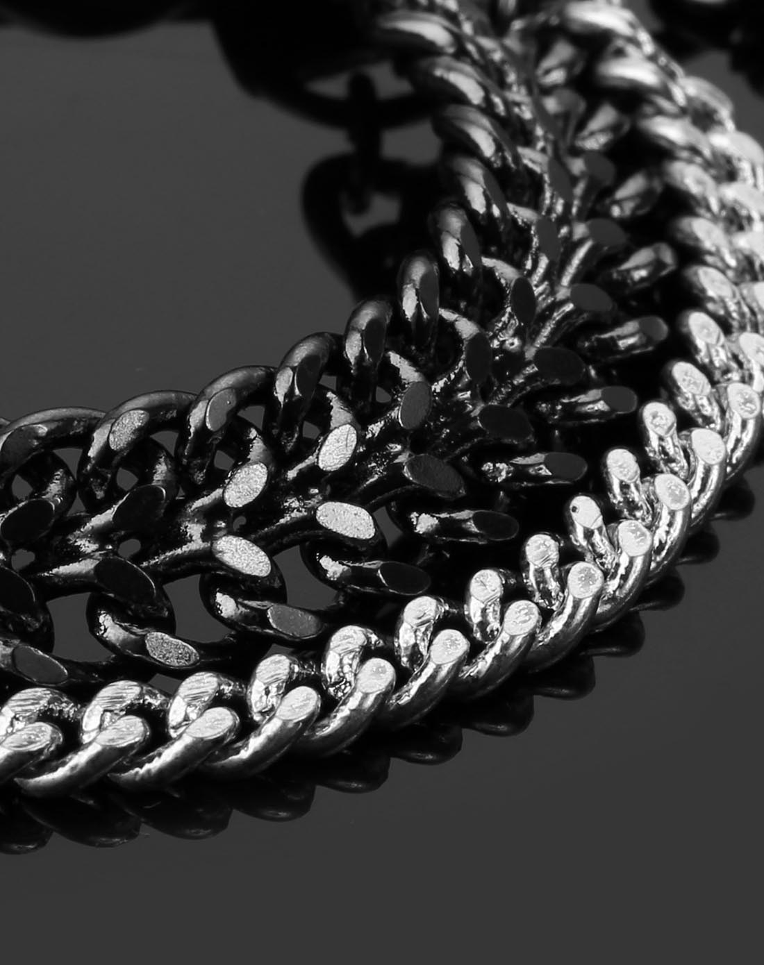 城市游牧族银色链条手链