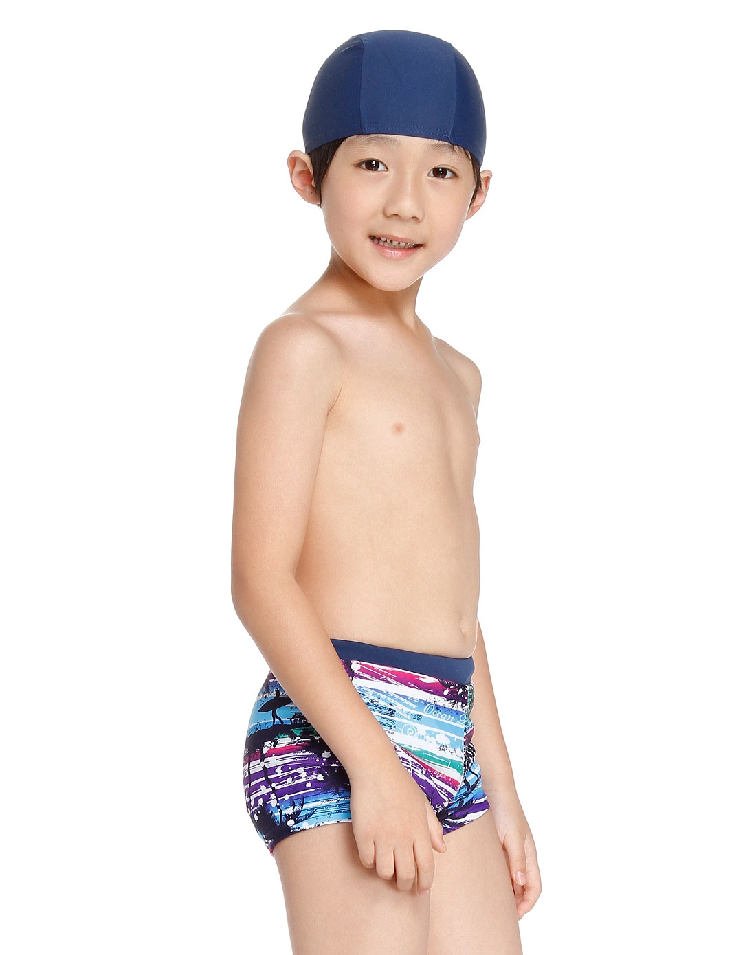 男童舒适多色泳裤套装