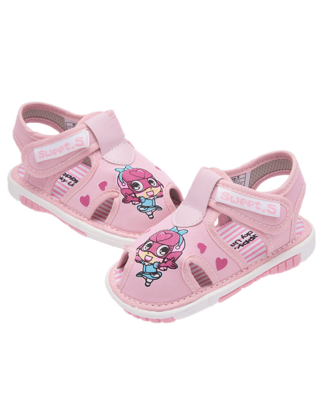 乐客友联 女童粉红色开心宝贝系列叫叫鞋