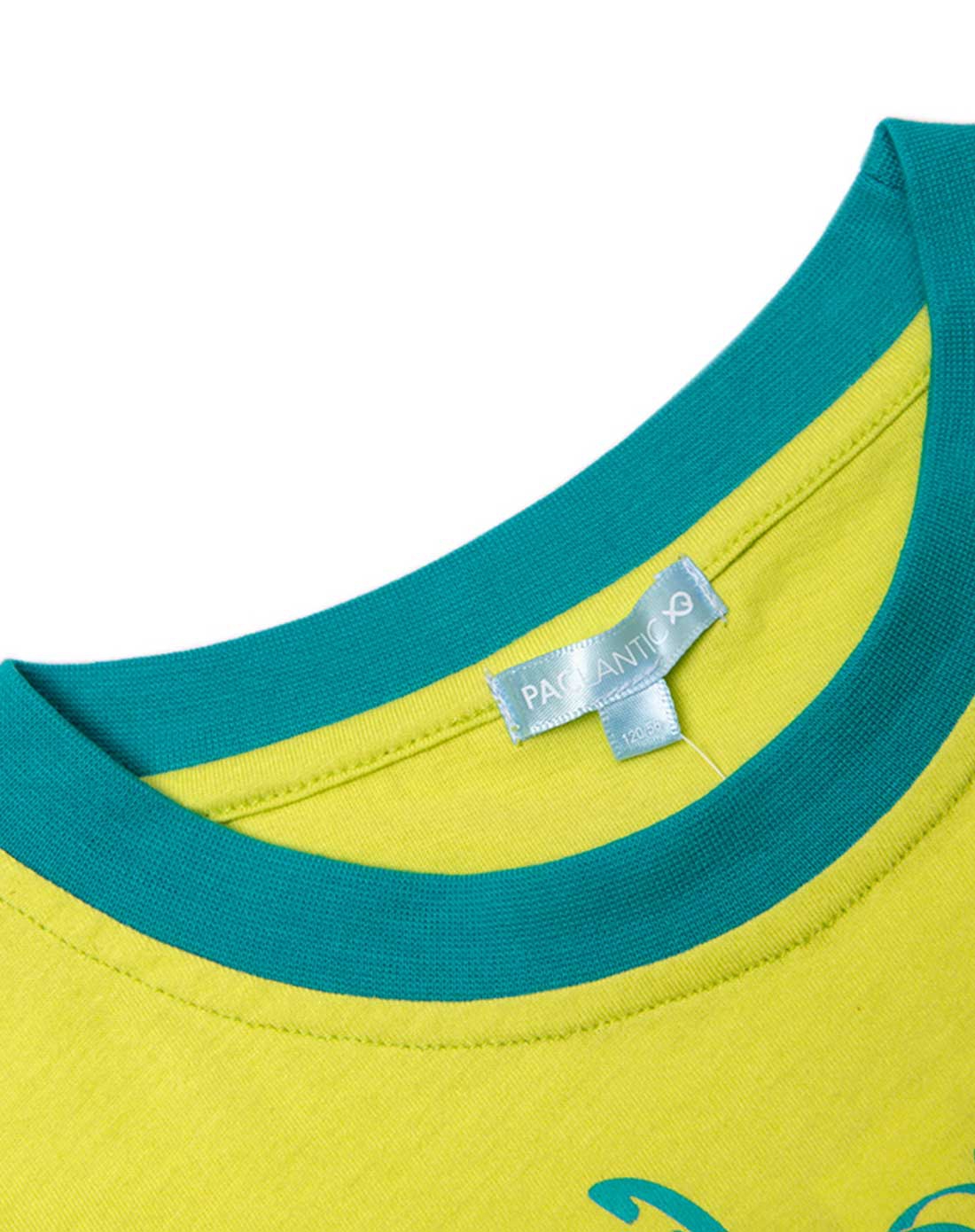 派克兰帝男童酸橙绿针织短袖t恤