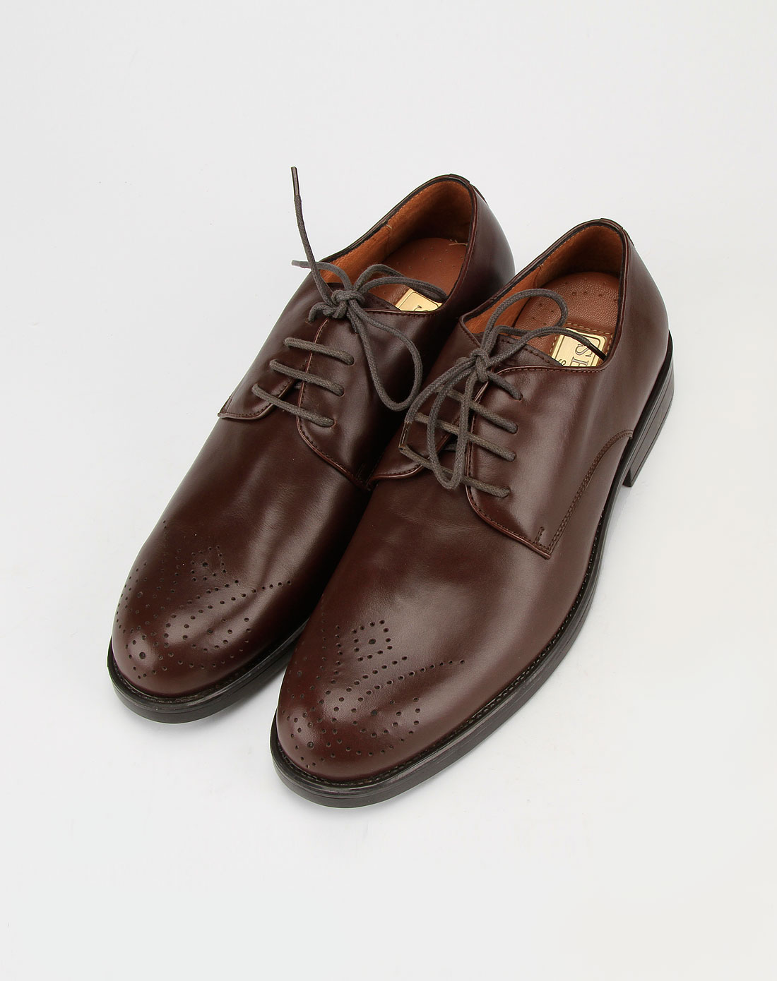 男款棕色软牛皮鞋