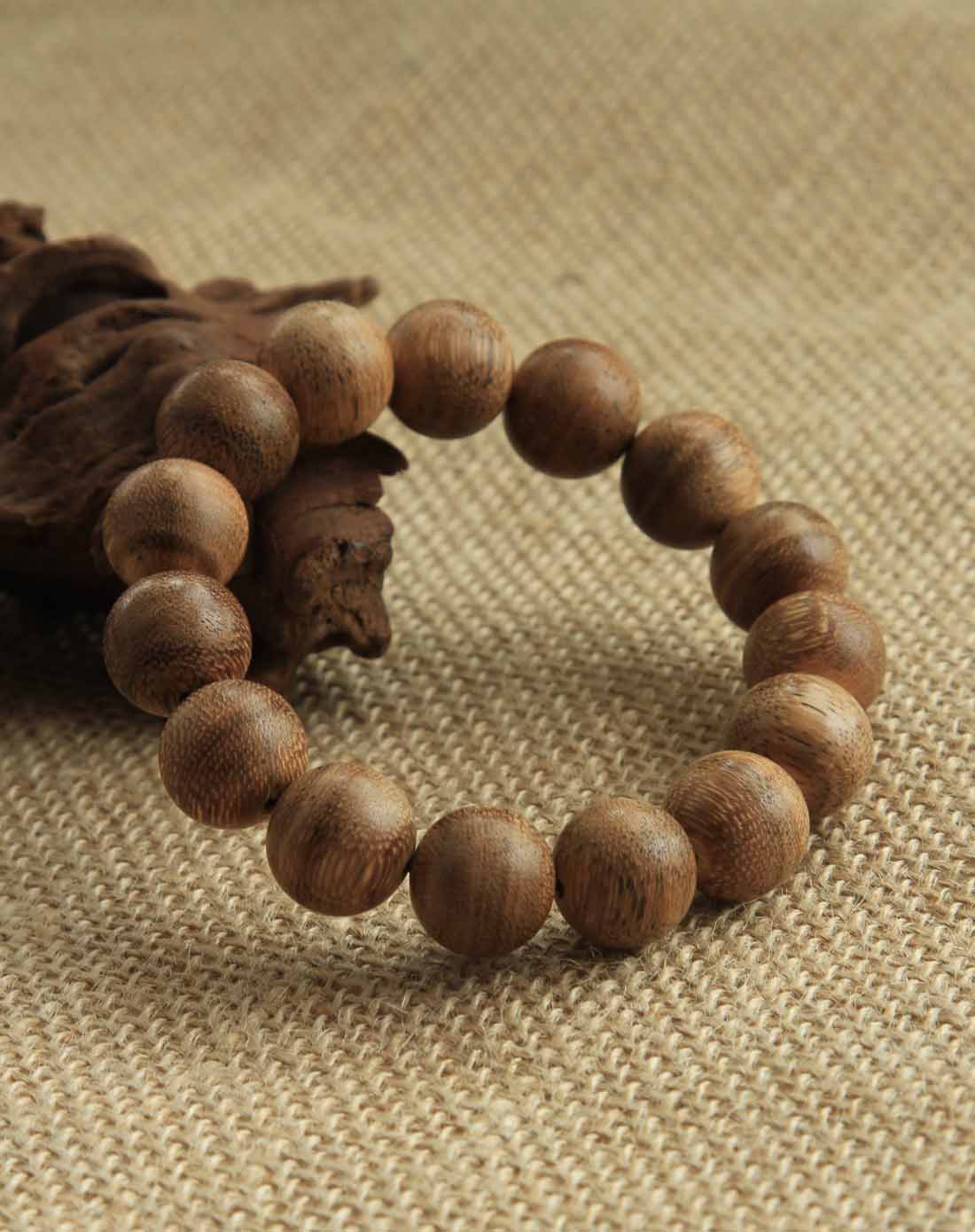 印尼伊利安老料黄油格沉香手串14mm