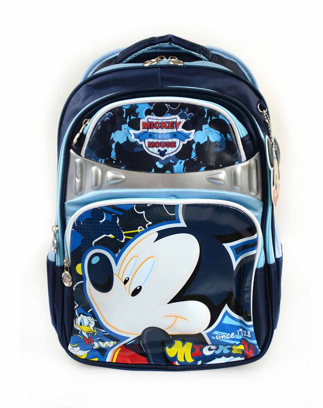 中性宝蓝米奇卡通双肩背包学生书包