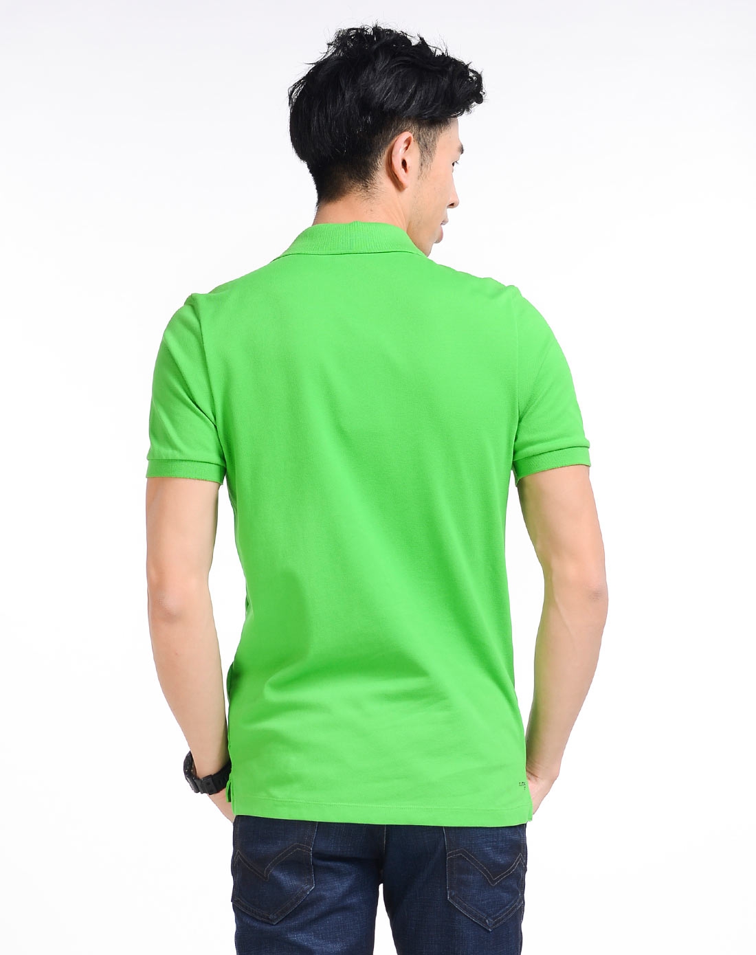 阿迪达斯adidas男装专场-男子绿色短袖polo衫