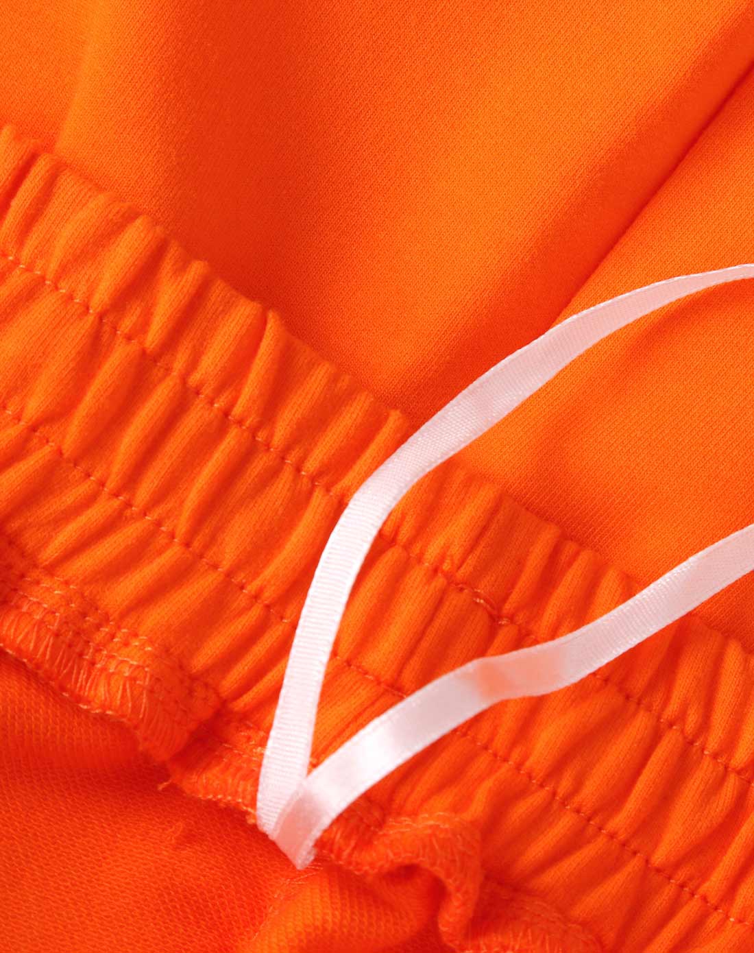 橘黄色色松紧腰针织半身裙