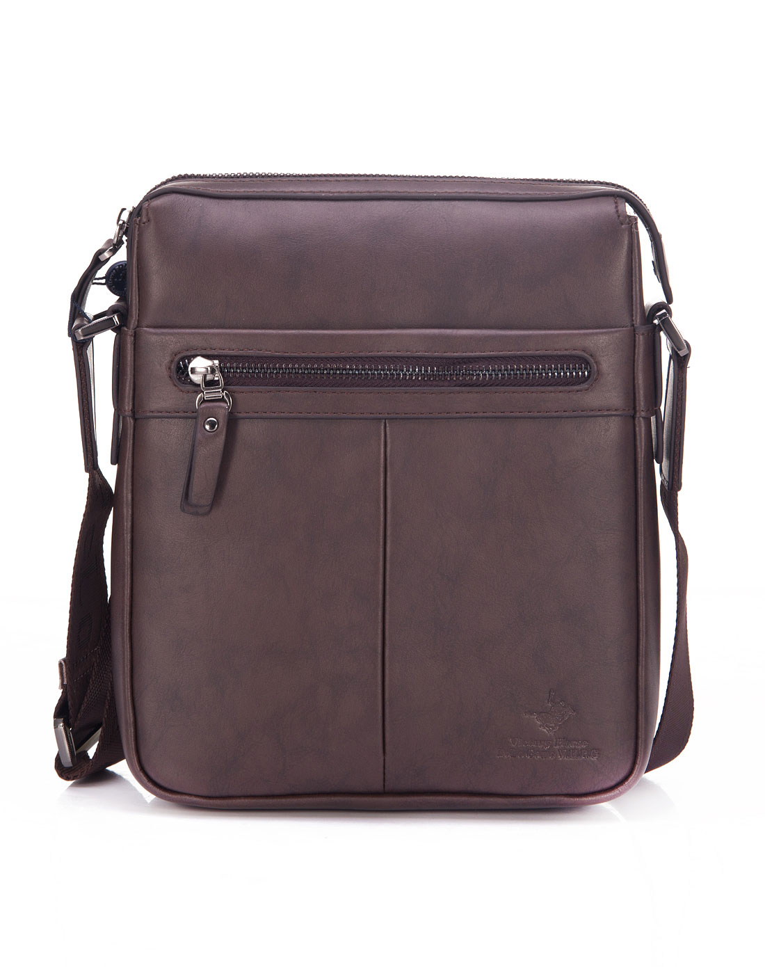 维多利保罗victory polo男士皮具专场-啡色简约斜挎包