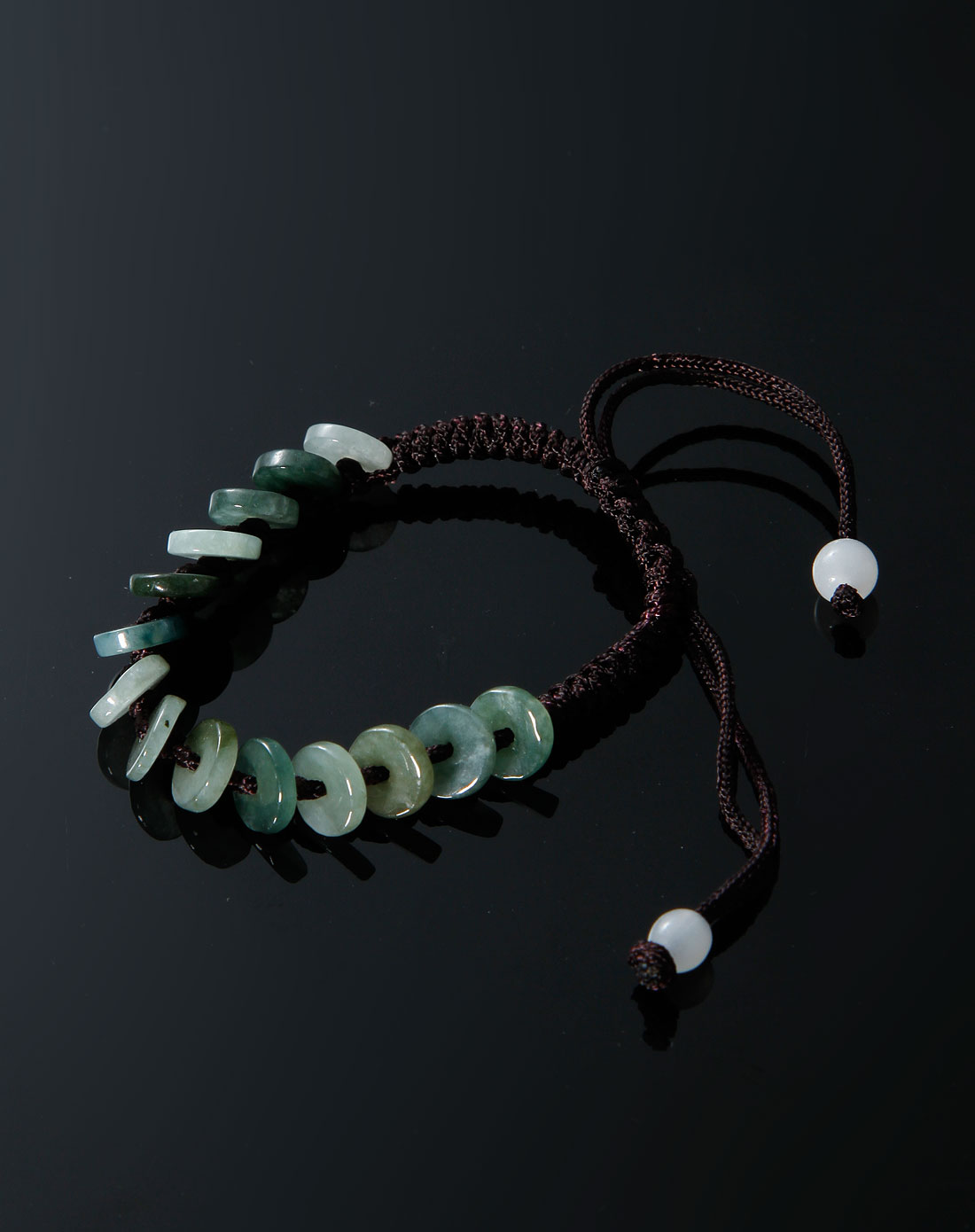 纯手工编织a货小平安扣手链