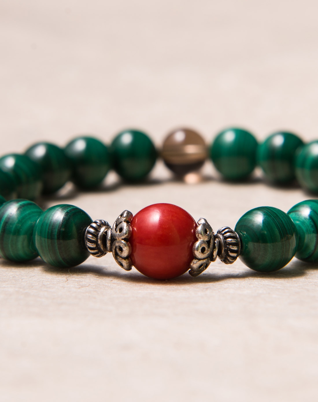 续-藏式天然孔雀石手串