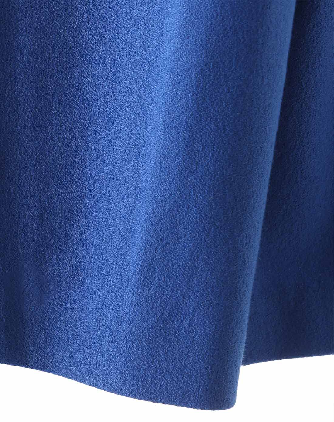 深海蓝前卫撞色网布圆形分割连衣裙