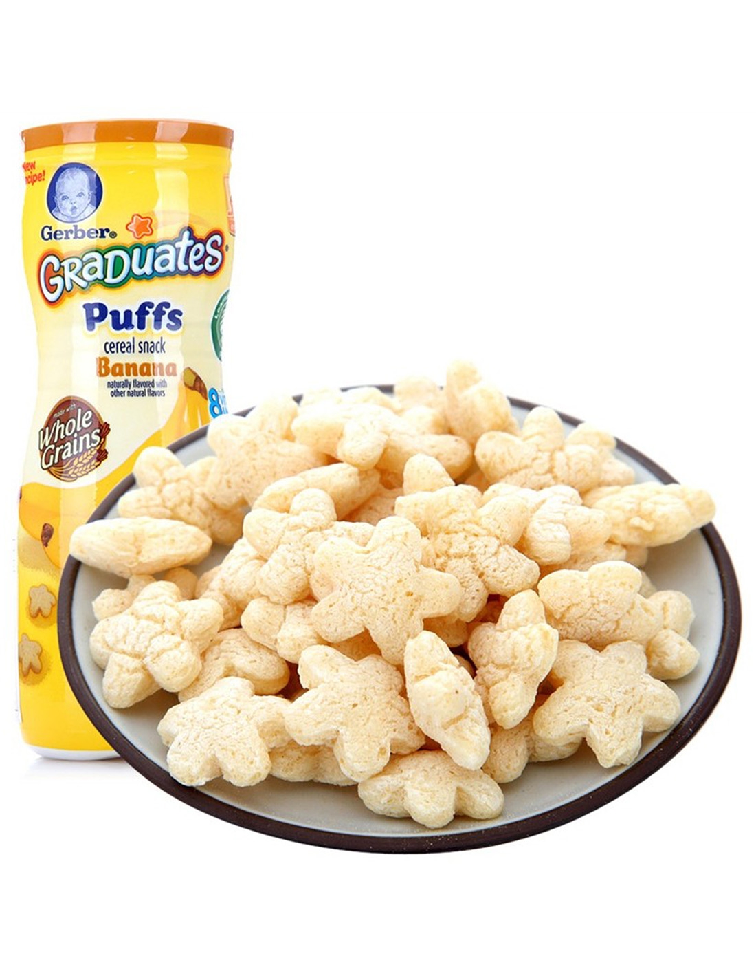 嘉宝香蕉味星星泡芙饼干*2瓶