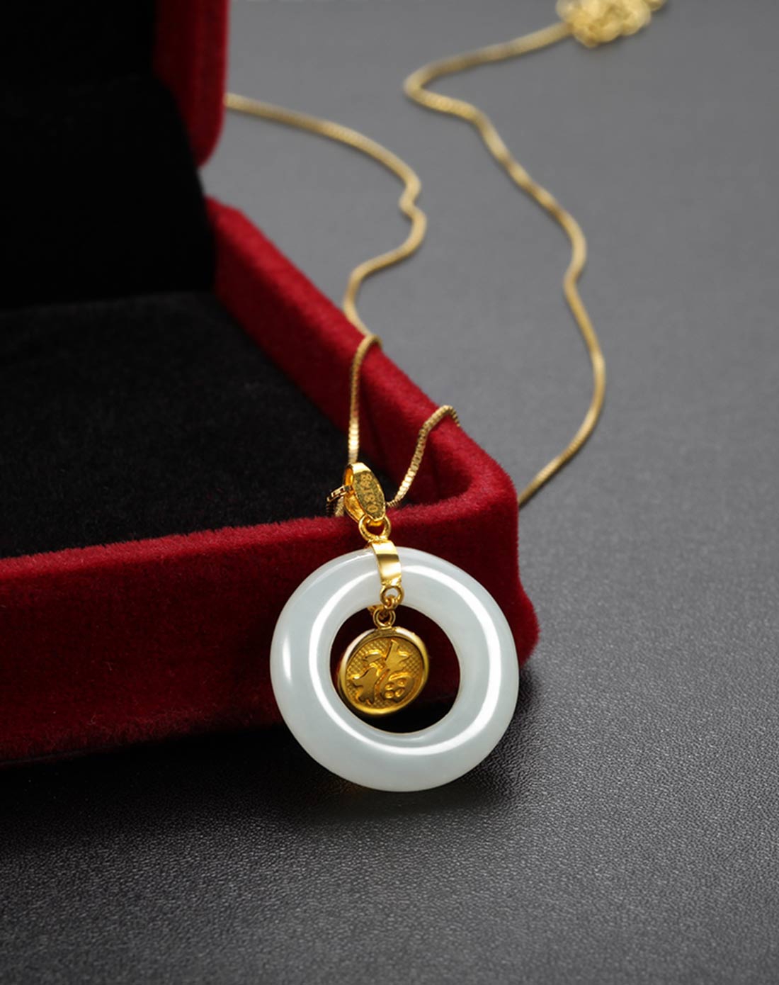 佐卡伊zocai珠宝专场-足金和田玉吊坠