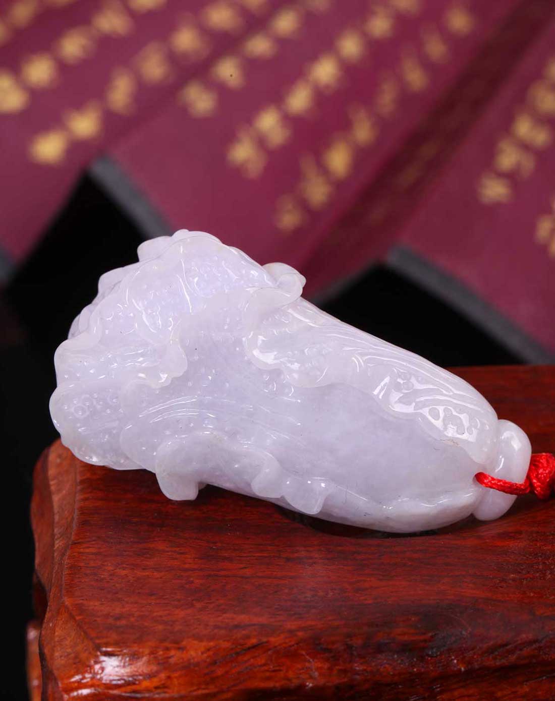 翡翠如意百财手把件