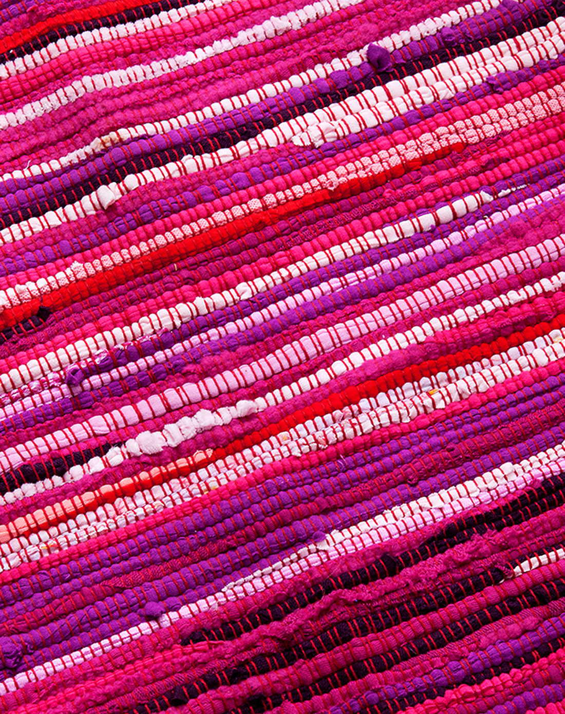 cozzy120cm*180cm多彩复古布条地毯(红彩)