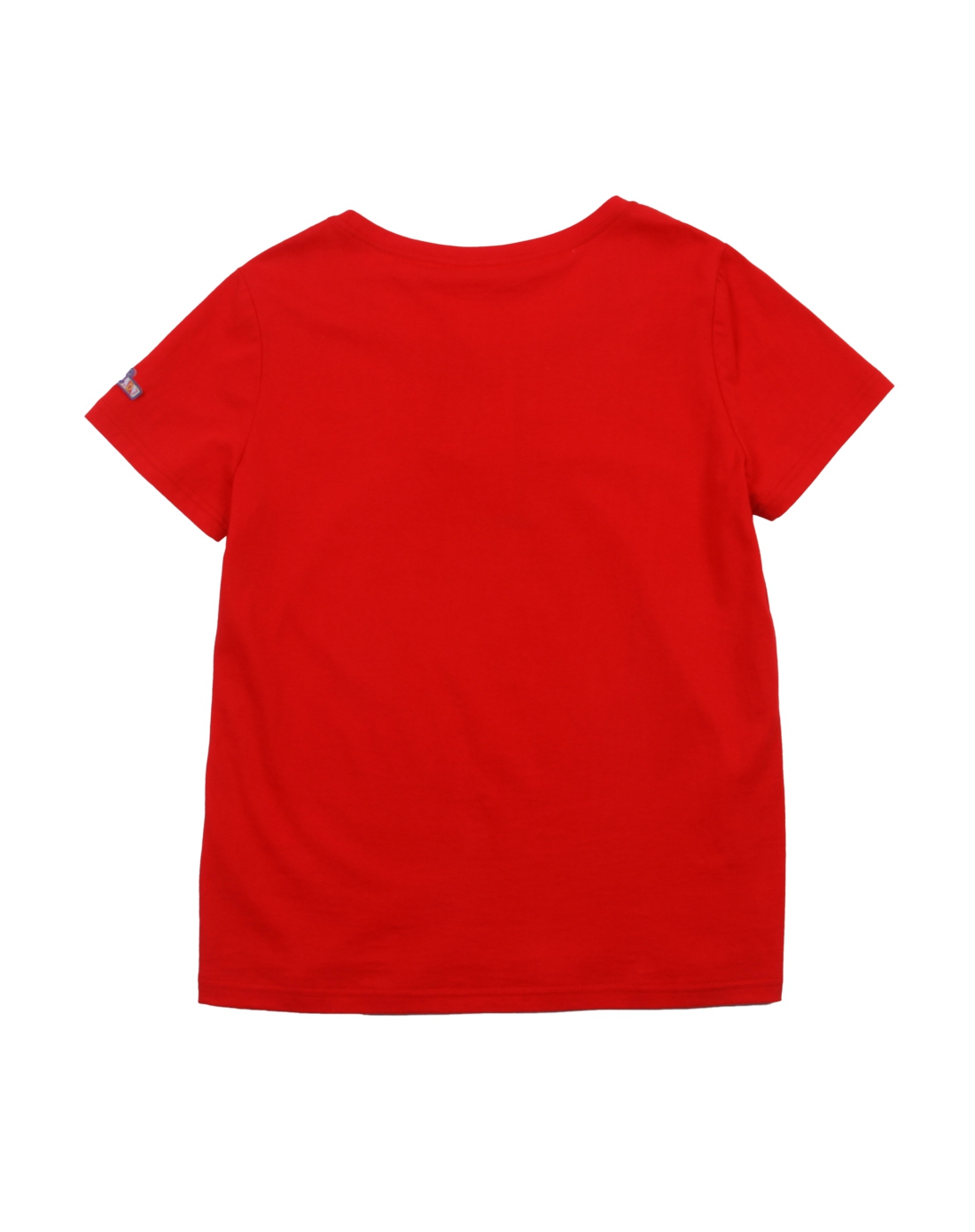 中性大红色韩版短袖亲子t恤