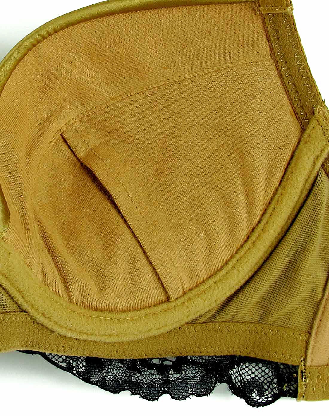 兰缪la miu内衣移动端专场 金黄色性感光面无痕3/4中厚杯文胸