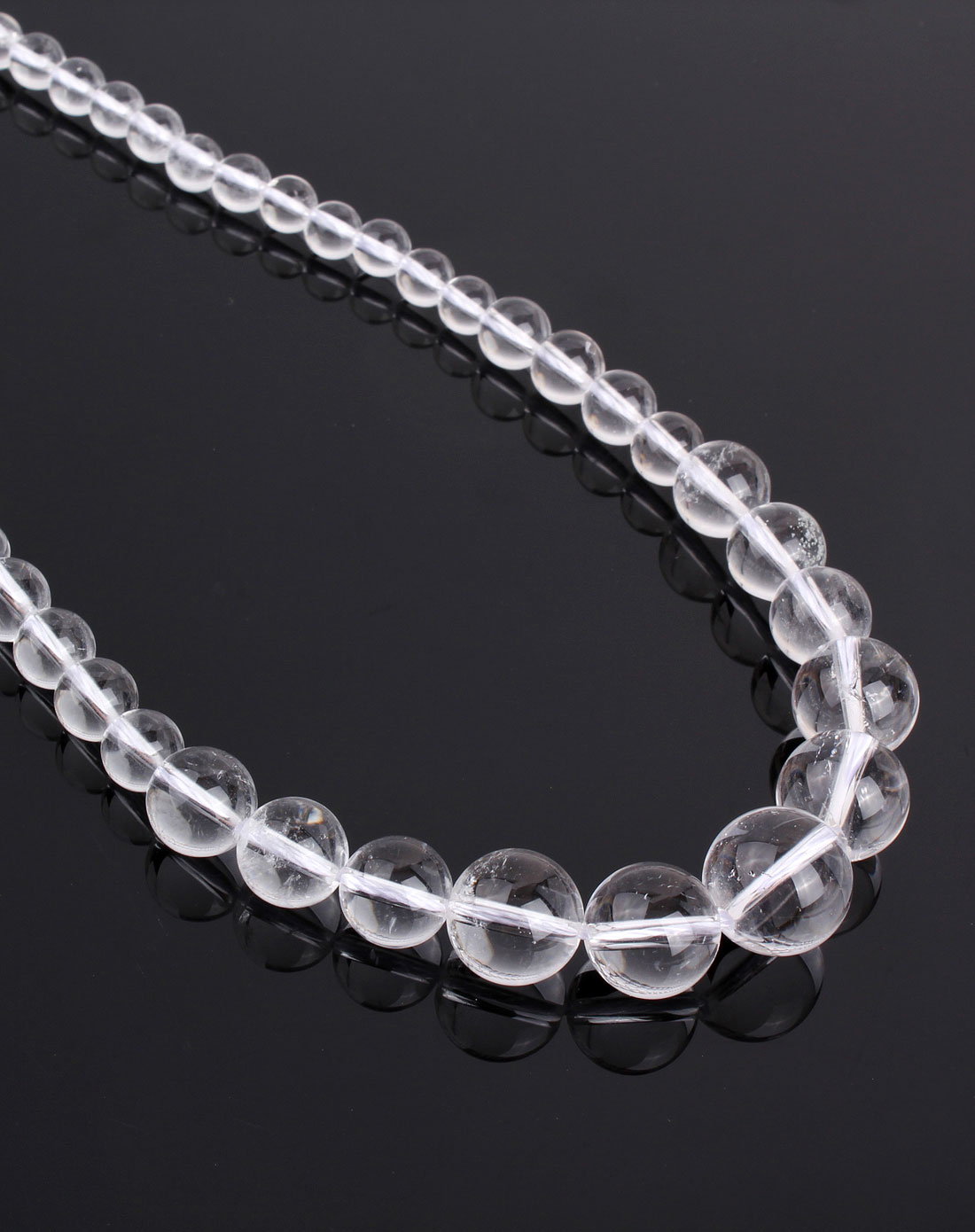 天然白水晶项链-塔链