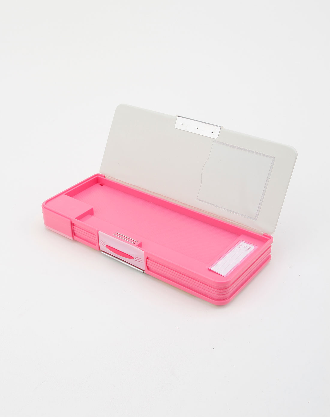 女童粉红色公主印花二开笔盒-g733