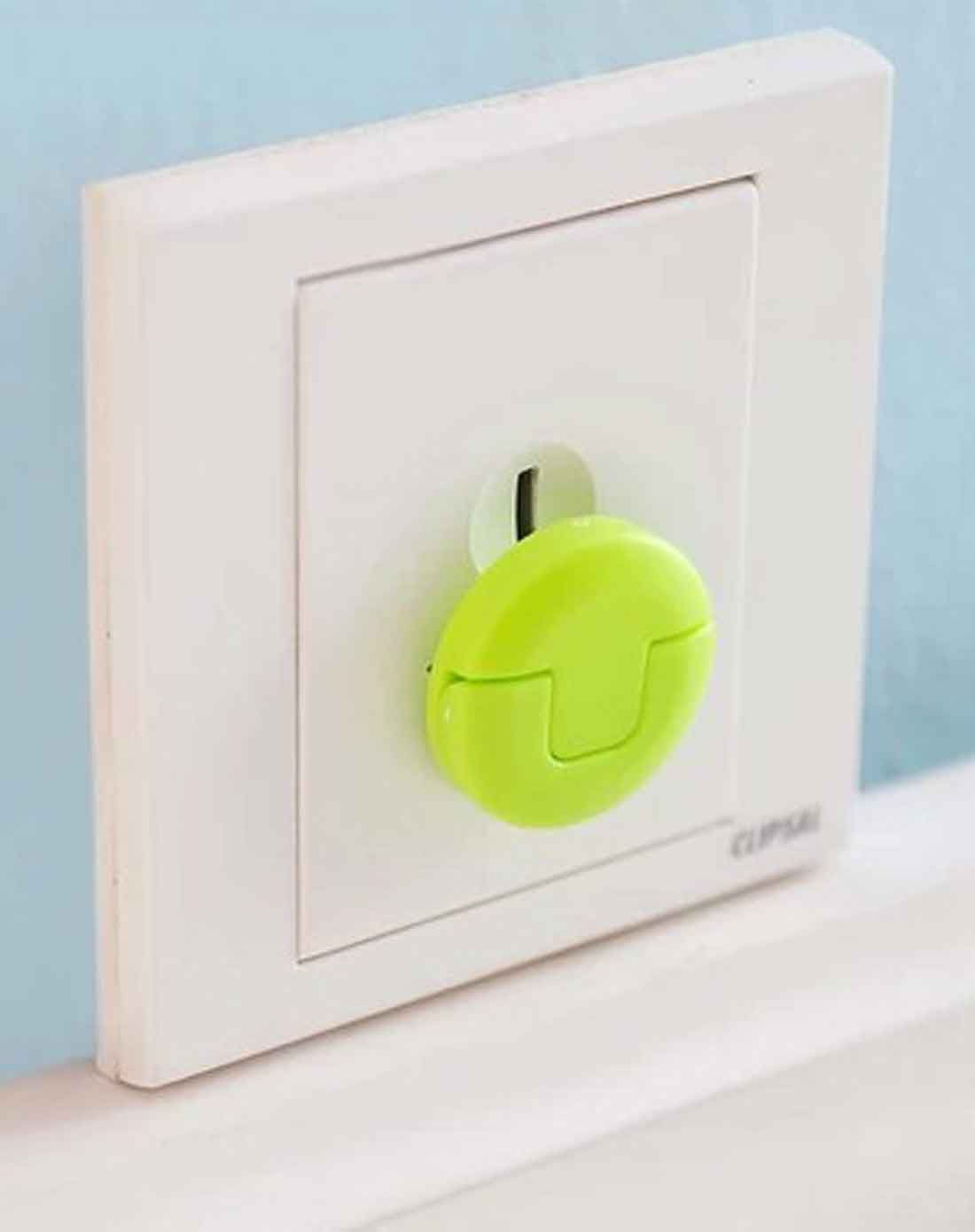 绿色电源插座安全保护盖8个装