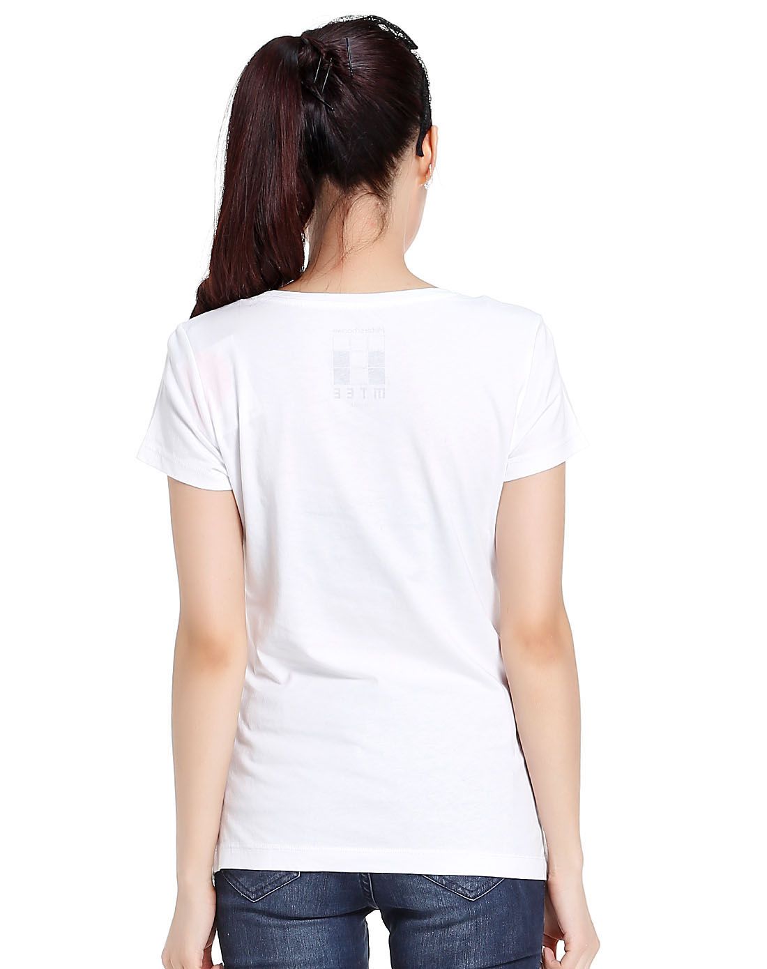 mtee全球化地铁logo漂白色短袖t恤