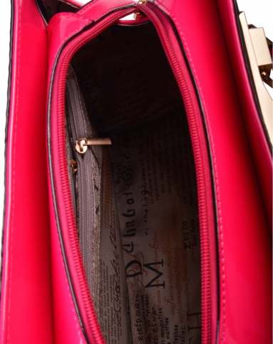 男女包女款玫红色鳄鱼纹ol大牌气质牛皮手提女包ds213500223_唯品会