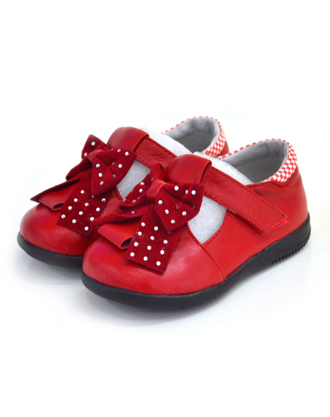 乐客友联 女童大红色时尚休闲系列小皮鞋