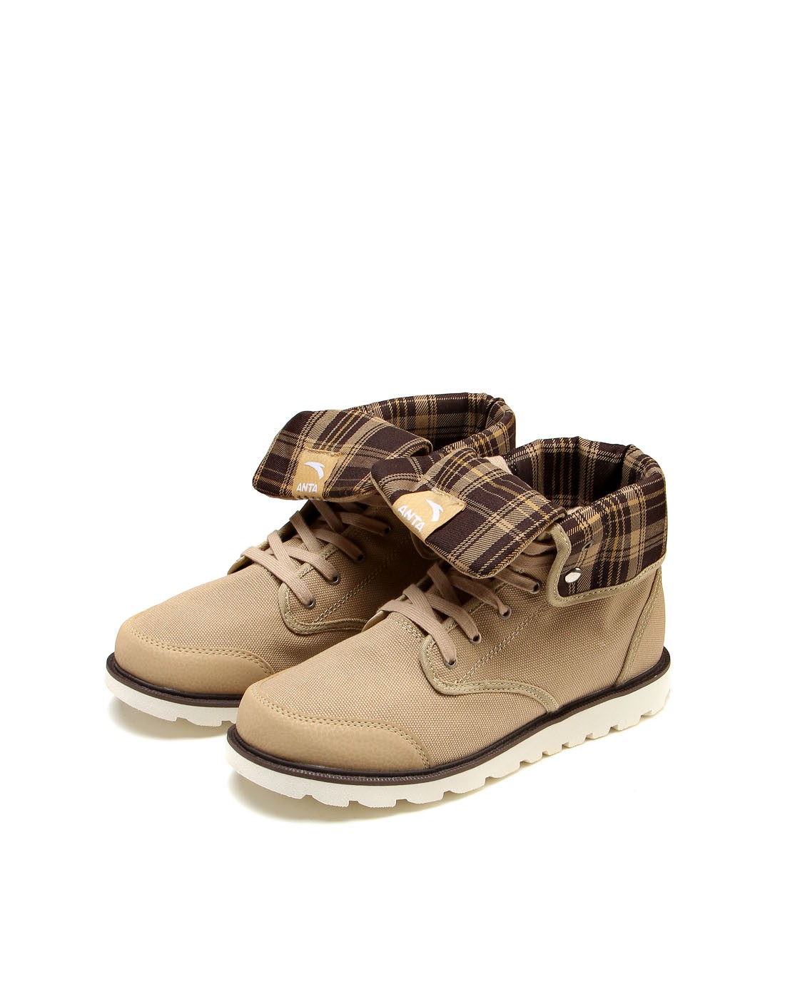 安踏anta儿童鞋子专场-大童 男童款卡其色两穿户外鞋 耐磨轻便