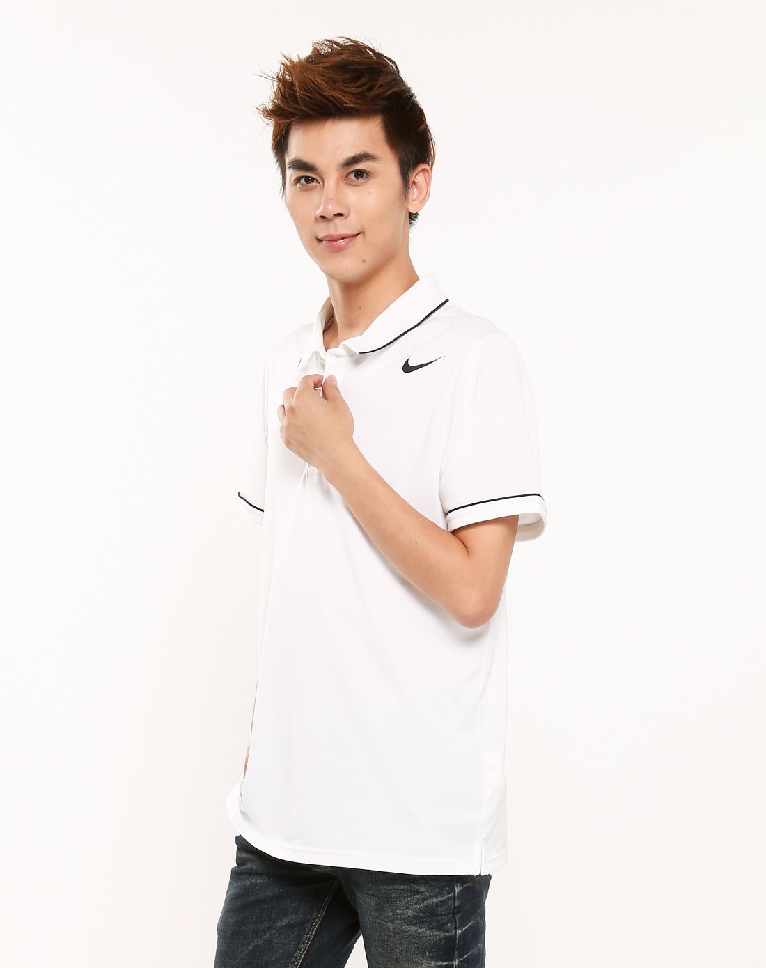 耐克nike男女男子白色短袖polo衫523111-100_唯品会