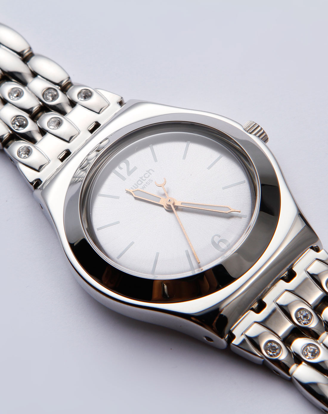 斯沃琪swatch-女款银色精雕之作手表