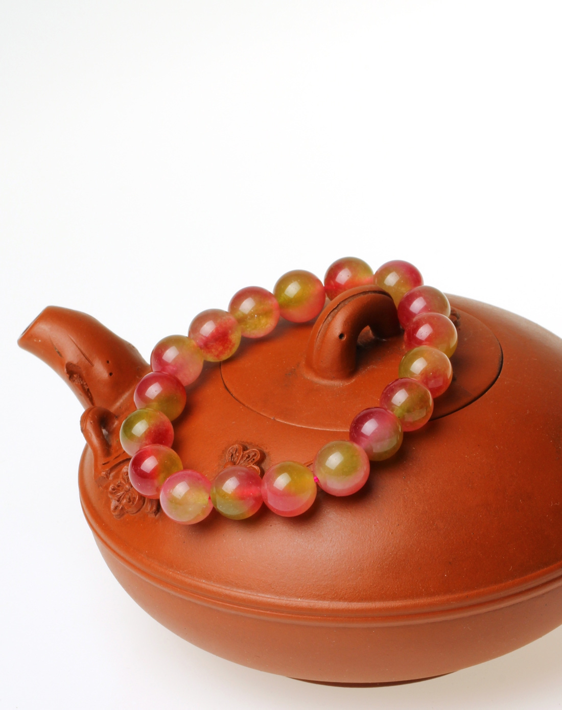 中性合成马来玉西瓜红时尚手串