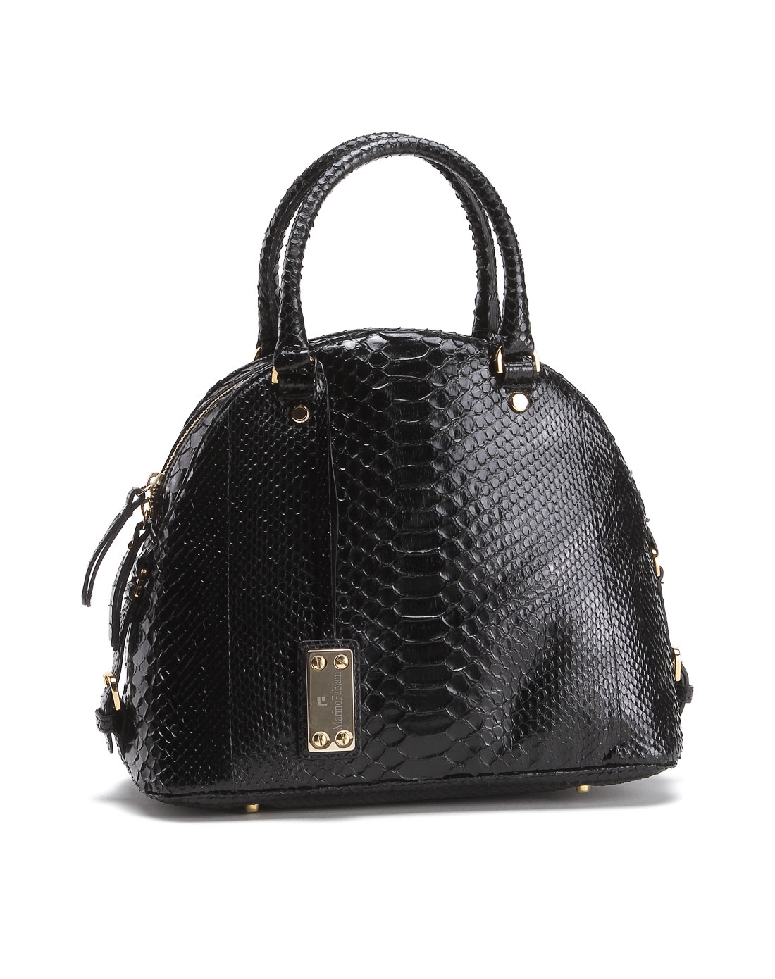 marino fabiani高贵典雅黑色蟒蛇皮女包m2f8429a0_唯品会