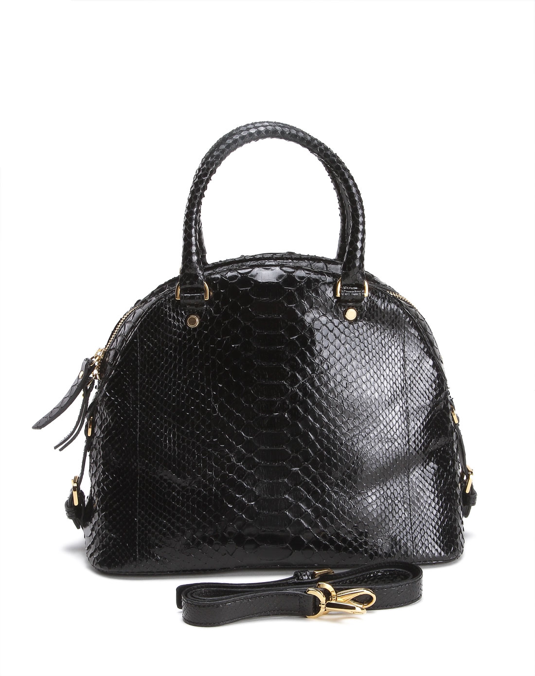 marino fabiani高贵典雅黑色蟒蛇皮女包m2f8429a0_唯品会