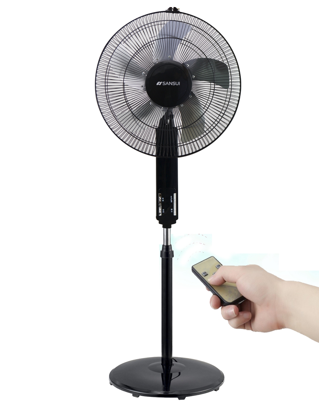 山水骑士远距遥控五叶落地扇,纯铜电机.加粗网罩.国标电源线