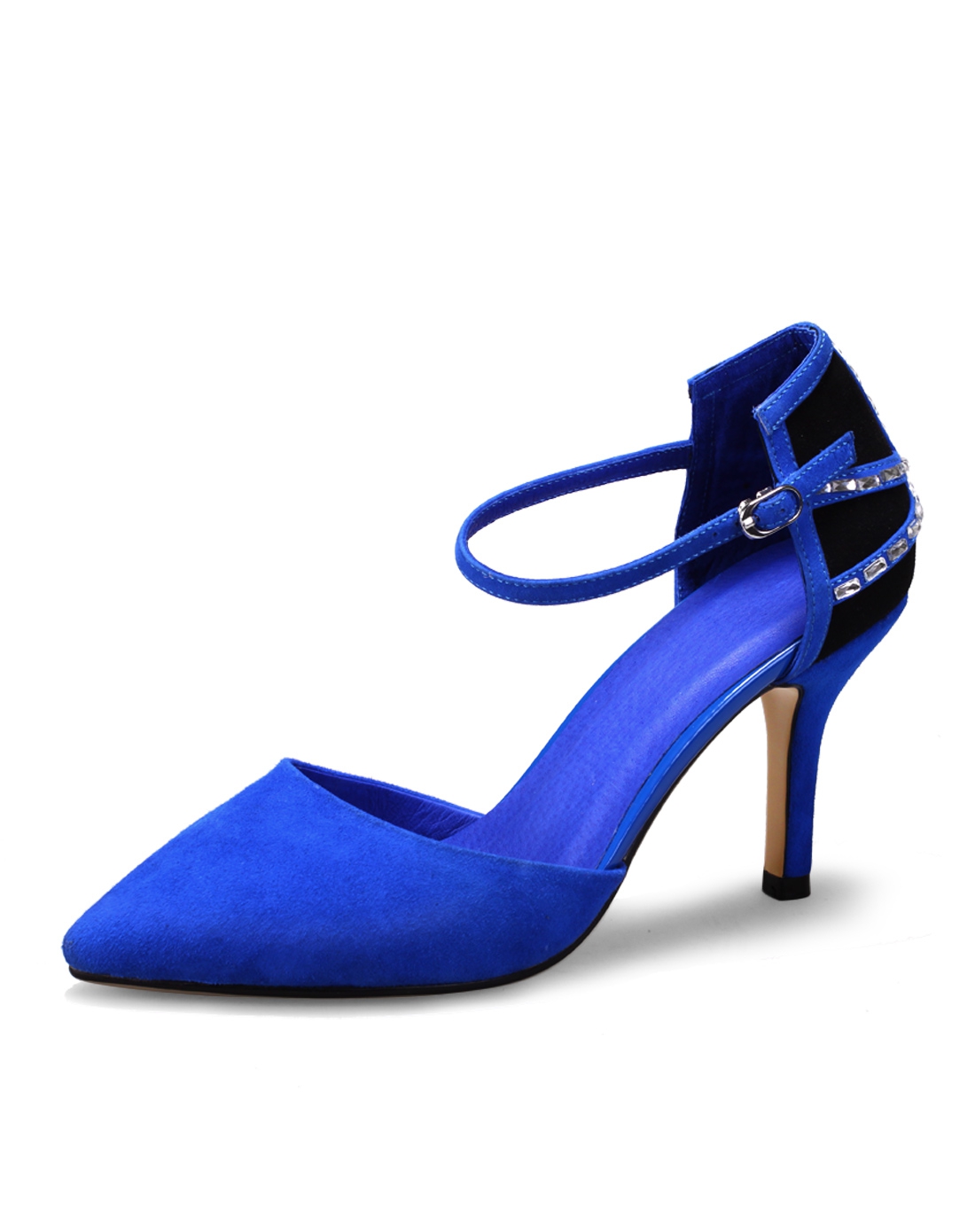 14年新款蓝色包头酒杯高跟凉鞋