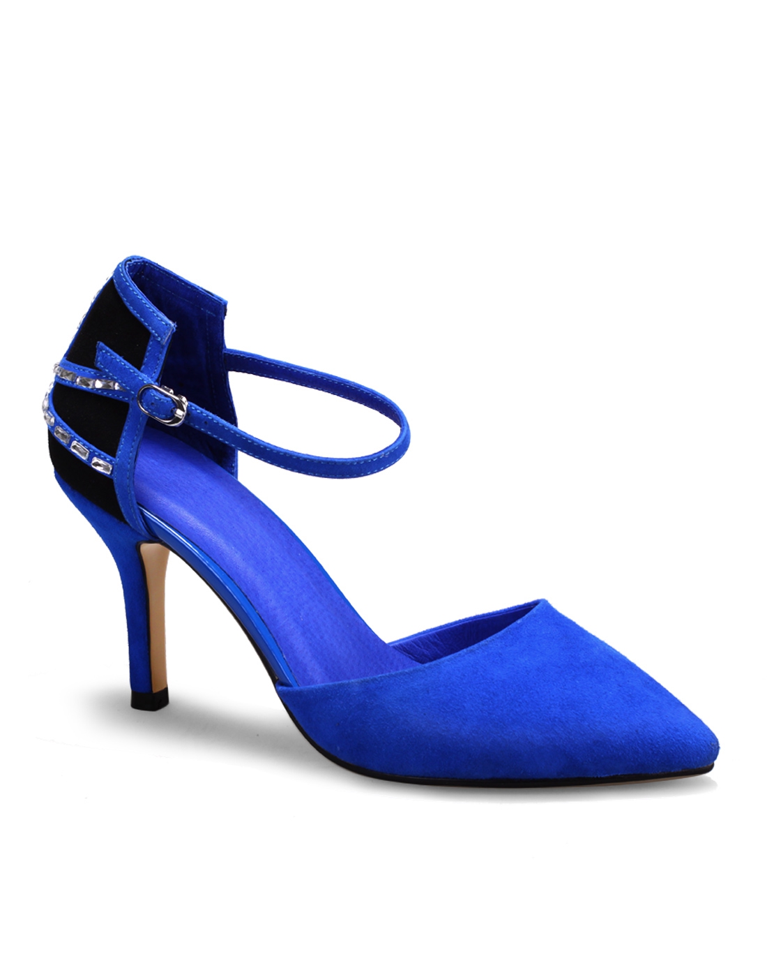 14年新款蓝色包头酒杯高跟凉鞋