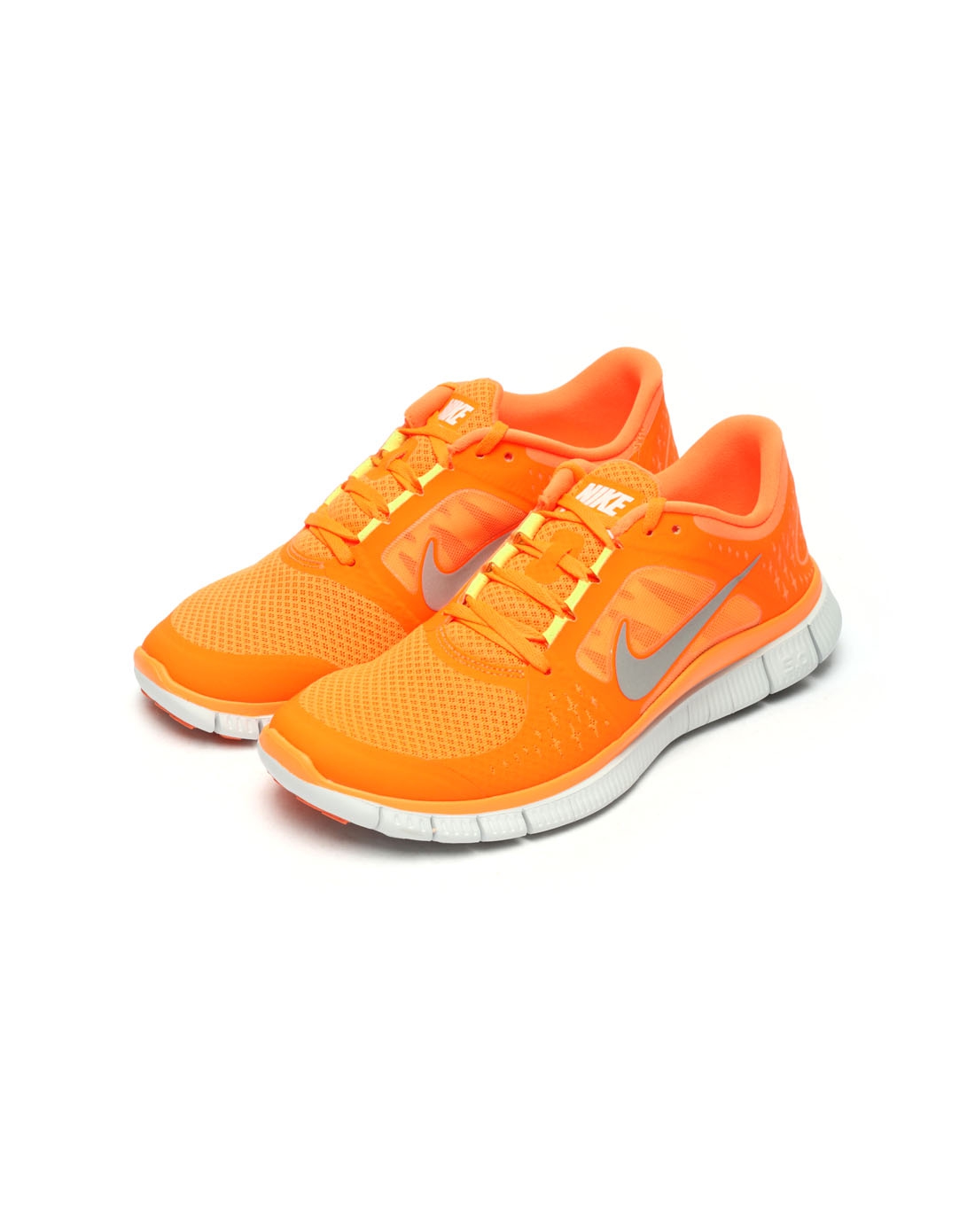 耐克nike 男款橙色free run 跑步鞋