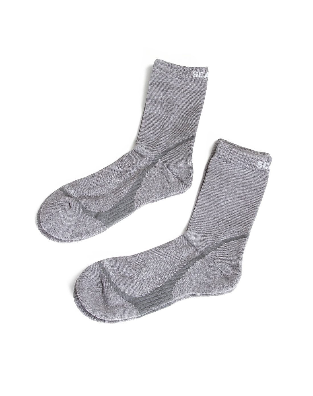 男款时尚灰色中帮coolmax越野袜2双装